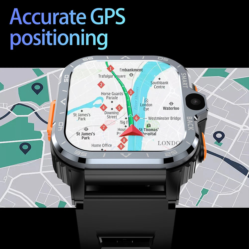 PGD Android Smart Watch Men GPS 16G/64G ROM Storage HD Dual Camera NFC 2G 4G SIM Card WIFI Wireless Fast Internet Access